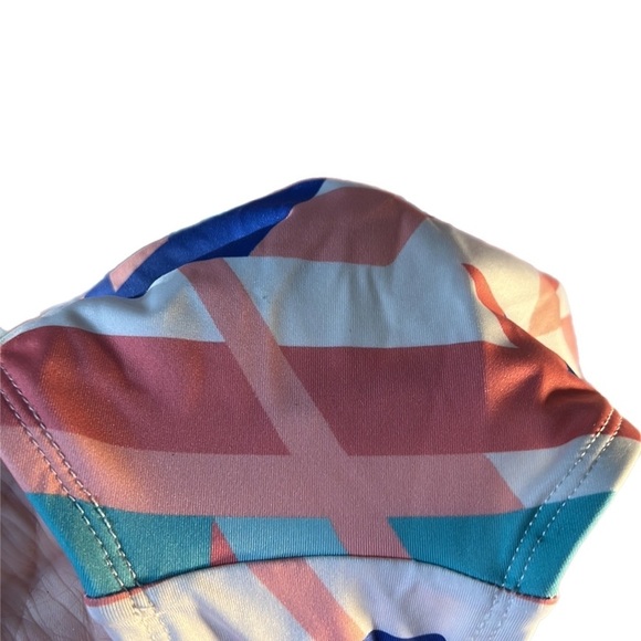 EUC ModCloth One Piece Pastel Geometric High Rise Pin Up Swimsuit Medium - Picture 7 of 13